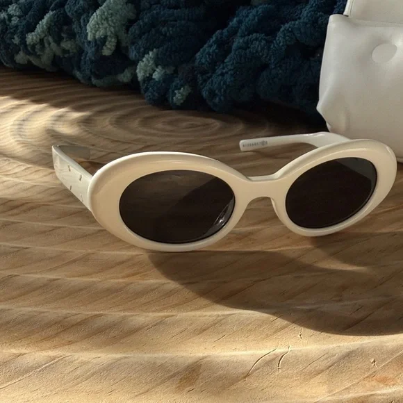 Gentle Monster Cream Oval Sunglasses